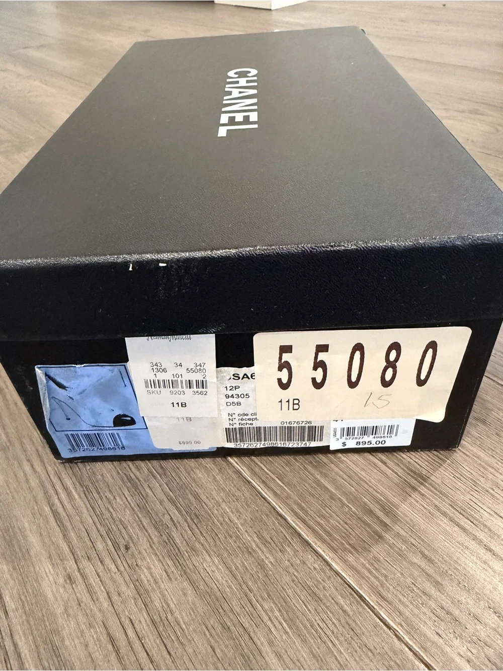 Authentic CHANEL Black Leather Pump
